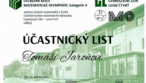 Matematická olympiáda - ústřední kolo - kategorie A