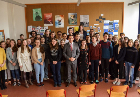 Návštěva francouzského velvyslance na našem gymnáziu