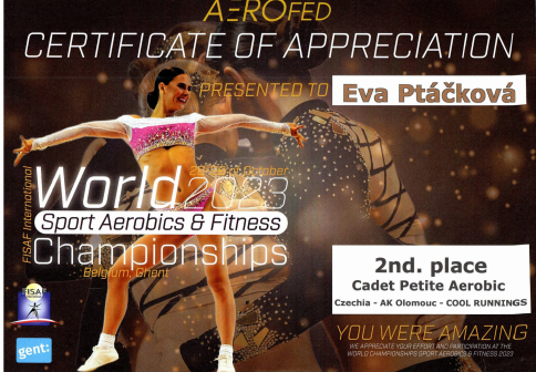 Velký úspěch naší žákyně Evy Ptáčkové