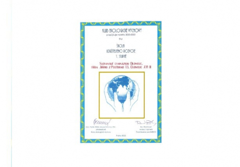 Škola udržitelného rozvoje 1. stupně